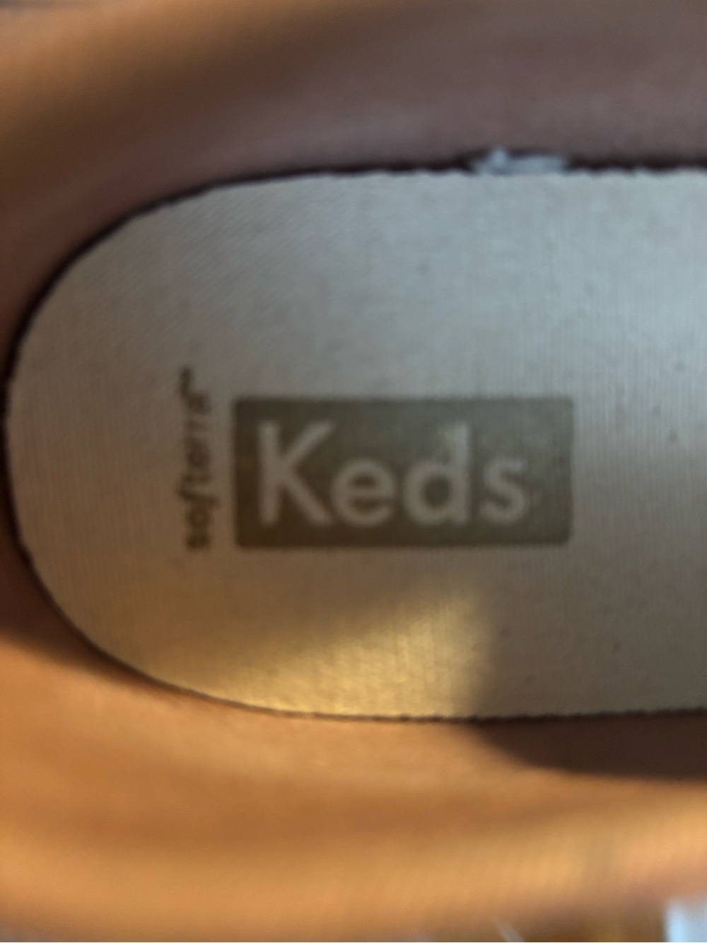 Keds Leather Slip-On Sneakers in Cognac/Tan with White Soles - Picture 5 of 5